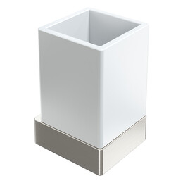 Стакан для зубных щеток Boheme Qubic 10724-NB, цвет никель фото 