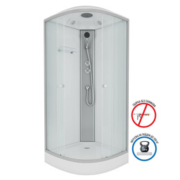 Душевая кабина Niagara Eco 100x100 см E100/13/MT, хром/матовое (безсиликоновая сборка) фото 