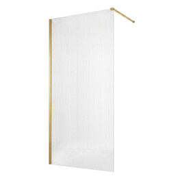 Душевая перегородка Loranto Walk-in 120 см CS-Z02G-120 (стекло 8 мм) золото/рифленое фото 