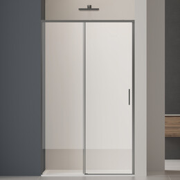 Душевая дверь Vincea Софт 2 (Soft 2) 110 см VDS-3SO2110CLGM, вороненая сталь/прозрачное фото 