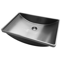 Раковина врезная на столешницу Abber Wasser Kreis 51 см AF2404GM, оружейная сталь фото 