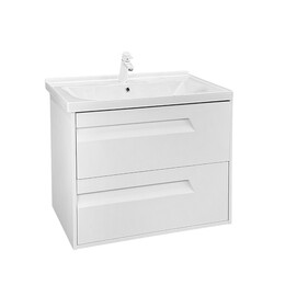 Тумба подвесная с раковиной Azario Элегия 80 см CS00106443 (раковина Монте Нео 80) белый матовый фото 