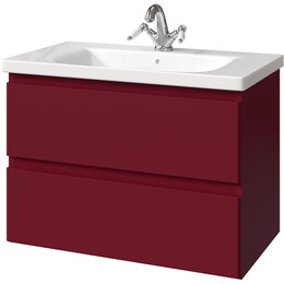 Тумба подвесная с раковиной Caprigo Форте 80 см 36112eml-019.000.00.20, бордовый фото 