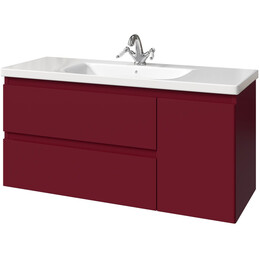 Тумба подвесная с раковиной-столешницей Caprigo Форте 120 см 36117R eml-019.000.00.20, бордовый фото 