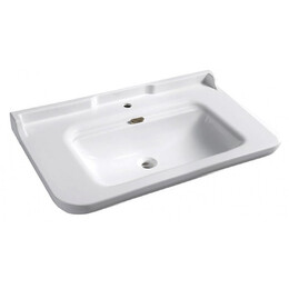 Раковина подвесная Kerasan Waldorf 100 см 4142K1bi/cr*1 (заглушка для перелива 811393br) белый/бронза фото 