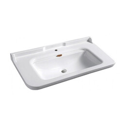 Раковина подвесная Kerasan Waldorf 120 см 4144K1bi/cr*1 (заглушка для перелива 811393br) белый/бронза фото 