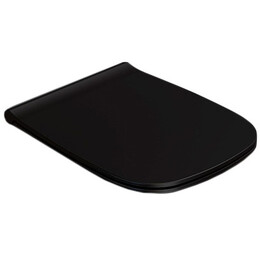 Сиденье с крышкой для унитаза Globo Genesis GN020.AR/cr микролифт, чёрный матовый/хром фото 