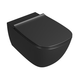 Унитаз подвесной безободковый Globo Genesis GNS02.AR, чёрный матовый фото 