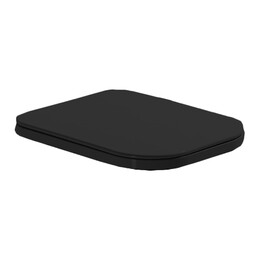 Сиденье с крышкой для унитаза Simas Henges HE004 nero matt/cr, микролифт, быстросъемное, nero matt/хром фото 
