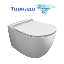 Унитаз подвесной безободковый Simas Vignoni VI18VERT bi (система смыва Торнадо) фото 