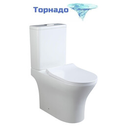 Унитаз-компакт Aquatek Тея AQ2701T-00 с тонкой крышкой микролифт (система смыва Торнадо) фото 