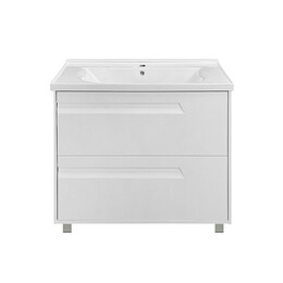 Тумба напольная с раковиной Azario Элегия 90/2Н 90 см CS00106426 (раковина Монте Нео 90) белый матовый фото 