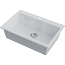 Кухонная мойка Omoikiri Omishima 76 wh-glossy 4997483, белый глянцевый фото 