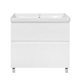 Тумба напольная с раковиной Azario Мила 80Н 80 см CS00089989 (раковина Монте 80) белый матовый фото 