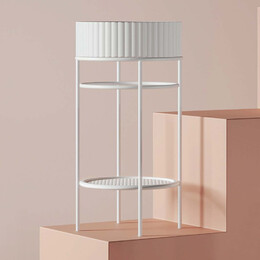 Раковина с металлической консолью ArtCeram Vogue 44 см OSL010 01 00, белый матовый фото 
