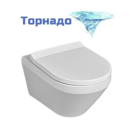 Унитаз подвесной безободковый Villeroy&Boch Architectura 4616CB01 с крышкой микролифт (система смыва Торнадо) фото 