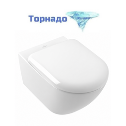 Унитаз подвесной безободковый Villeroy&Boch Antao 4674T0R1, CeramicPlus (система смыва Торнадо) фото 