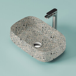 Раковина-чаша ArtCeram Cognac 56 см COL009 88 00, dark terrazzo фото 