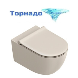 Унитаз подвесной безободковый Catalano Sfera 0511550029 (Система смыва торнадо) Sabbia Satinato фото 