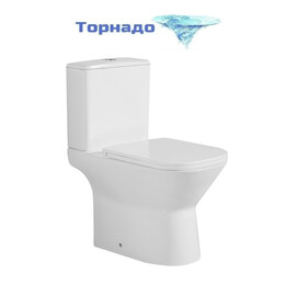 Унитаз-компакт безободковый Abber Rechteck AC1221 с крышкой микролифт (система смыва Торнадо) фото 