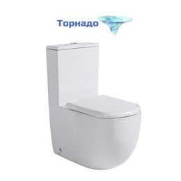 Унитаз-моноблок безободковый Abber Bequem AC1133T с крышкой микролифт (система смыва торнадо) фото 