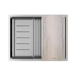 Кухонная мойка Paulmark NEXT-MULTI SINK 58-L UNI 1,2 мм PM785845-L-BS, брашированная сталь фото 