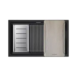 Кухонная мойка Paulmark LUMI-MULTI SINK 74 UNI LU-MULTI 74-BLM, чёрный фото 