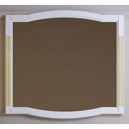 Зеркало Opadiris Лаура 100 см, белый/бежевая патина фото 