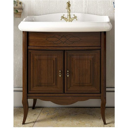 Тумба напольная с раковиной Opadiris Лоренцо 80 см, орех фото 