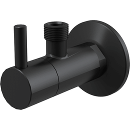 Угловой вентиль AlcaPlast ARV001-BLACK с фильтром фото 