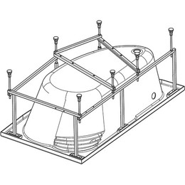 Каркас для ванны Santek Майорка XL 160x95 см 1.WH11.2.429 фото 