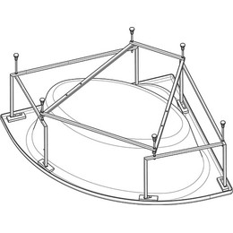 Каркас для ванны Santek Сан-Паулу 150x150 см фото 