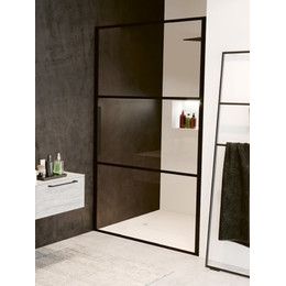 Душевая дверь Riho Grid GB 101 100 см L/R черный/прозрачное фото 