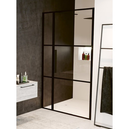 Душевая дверь Riho Grid GB 104 110 см L/R черный/прозрачное фото 