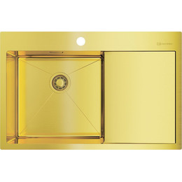 Кухонная мойка Omoikiri AKISAME 78-LG-L (4973085) 1,2 мм, нержавеющая сталь, Цвет производителя: светлое золото фото 