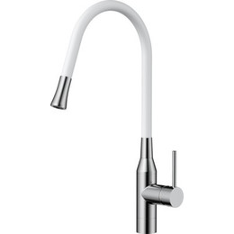 Смеситель для кухни Omoikiri Yatomi-BN-WH 4994250, сталь/белый фото 