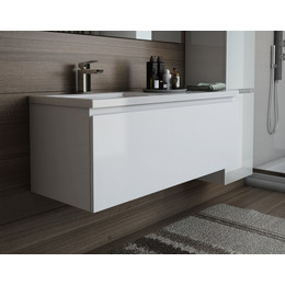 Тумба подвесная с раковиной-столешницей Эстет Dallas Luxe 140 см L, 1 ящик ФР-00002926 фото 