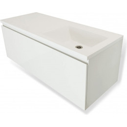 Тумба подвесная с раковиной-столешницей Эстет Dallas Luxe 120 см R, 1 ящик ФР-00001931 фото 