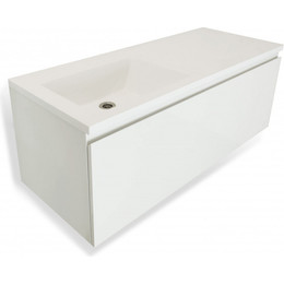 Тумба подвесная с раковиной-столешницей Эстет Dallas Luxe 120 см L, 1 ящик ФР-00001932 фото 