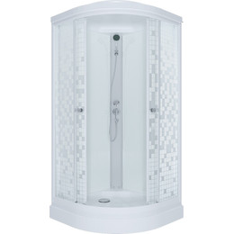 Душевая кабина Triton Стандарт А Мозаика ДН4 100х100 см, белый/узор фото 