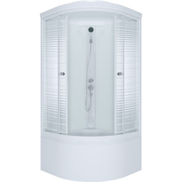 Душевая кабина Triton Стандарт Б ДН4 Аква Полосы 90х90 см, белый/узор фото 