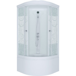 Душевая кабина Triton Стандарт Б ДН4 Аква Узоры 90х90 см, белый/узор фото 