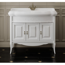 Тумба напольная с раковиной Opadiris Лоренцо 100 см, белый фото 