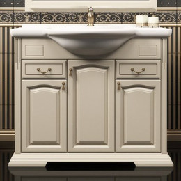 Тумба напольная с раковиной Opadiris Риспекто 100 см, слоновая кость фото 