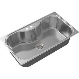Кухонная мойка Oulin OL-330 1 мм, нержавеющая сталь фото 
