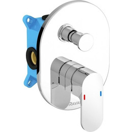 Смеситель для ванны Ravak Chrome CR 065.00 X070056+X070052 фото 