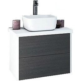 Тумба подвесная со столешницей Акватон Брук 60 см 1A201901BCDF0, белый/дуб феррара фото 