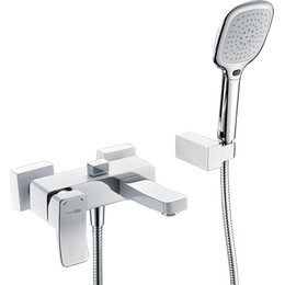Смеситель для ванны WasserKraft Aller 1061WHITE, белый/хром фото 