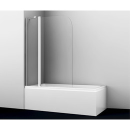 Шторка для ванны WasserKraft Leine 110 см 35P02-110, хром/прозрачное фото 