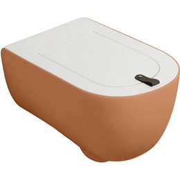 Унитаз подвесной безободковый ArtCeram The One THV001 13 00 arancio cammeo фото 